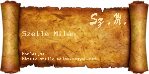 Szelle Milán névjegykártya